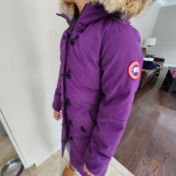 Canada Goose Purple Parka with Fur Trim - Picture 4 of 15